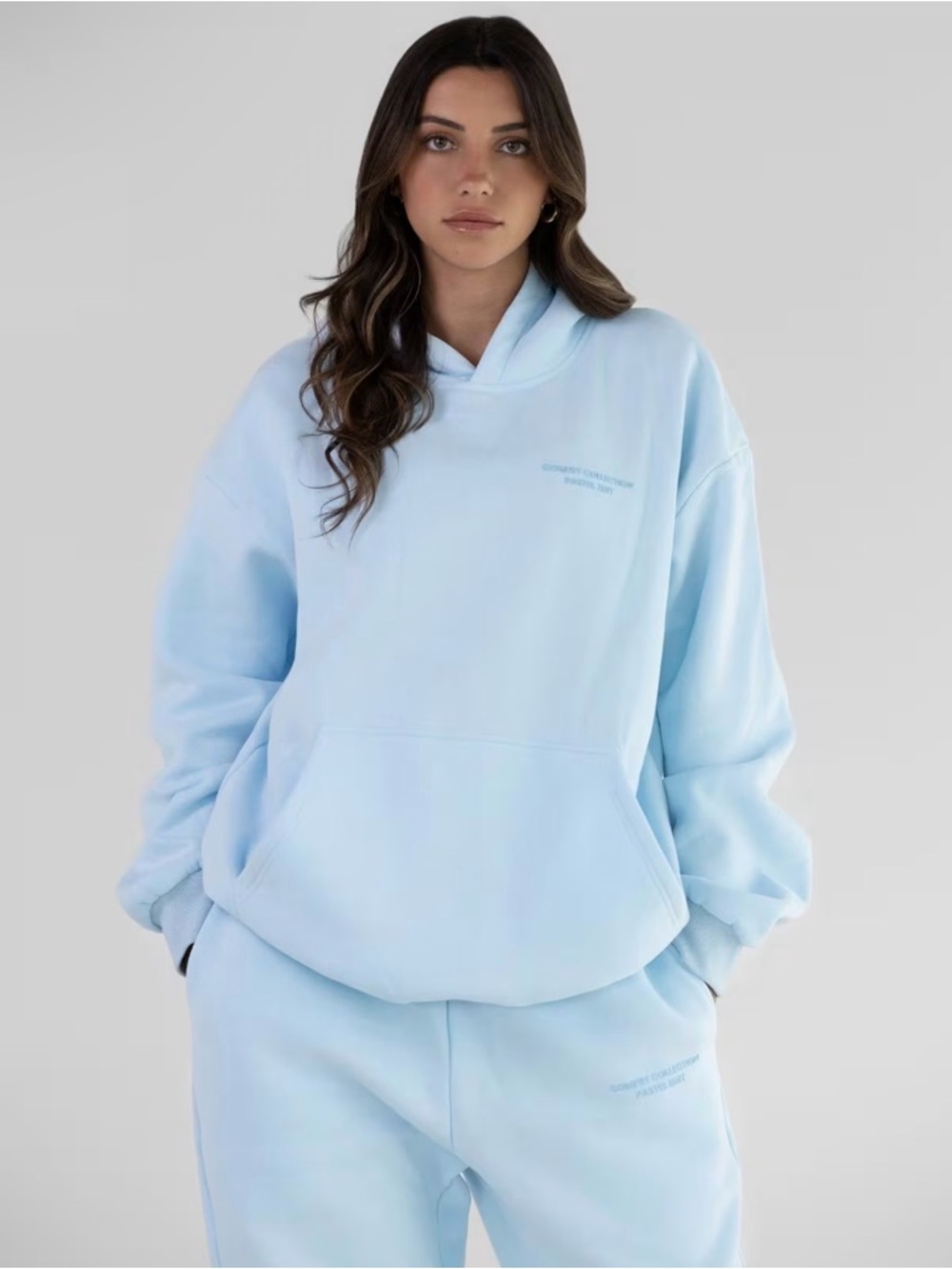 COMFRT PASTEL EDITION Blue Oversized Hoodie and sweatpants